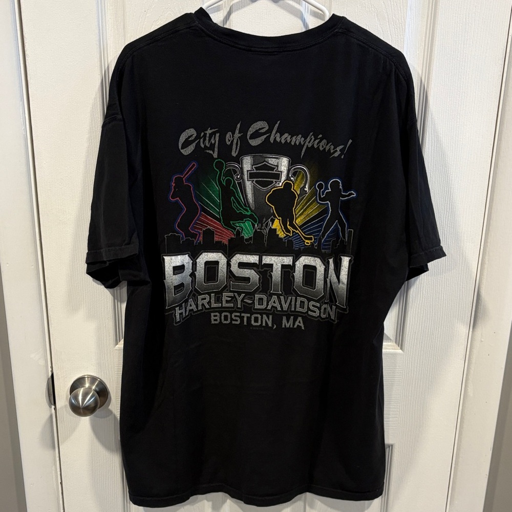 Harley-Davidson Boston Black Short Sleeve Tee Size XL - Picture 3 of 3